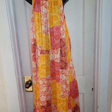 Ann Taylor sleeveless orange maxi dress L