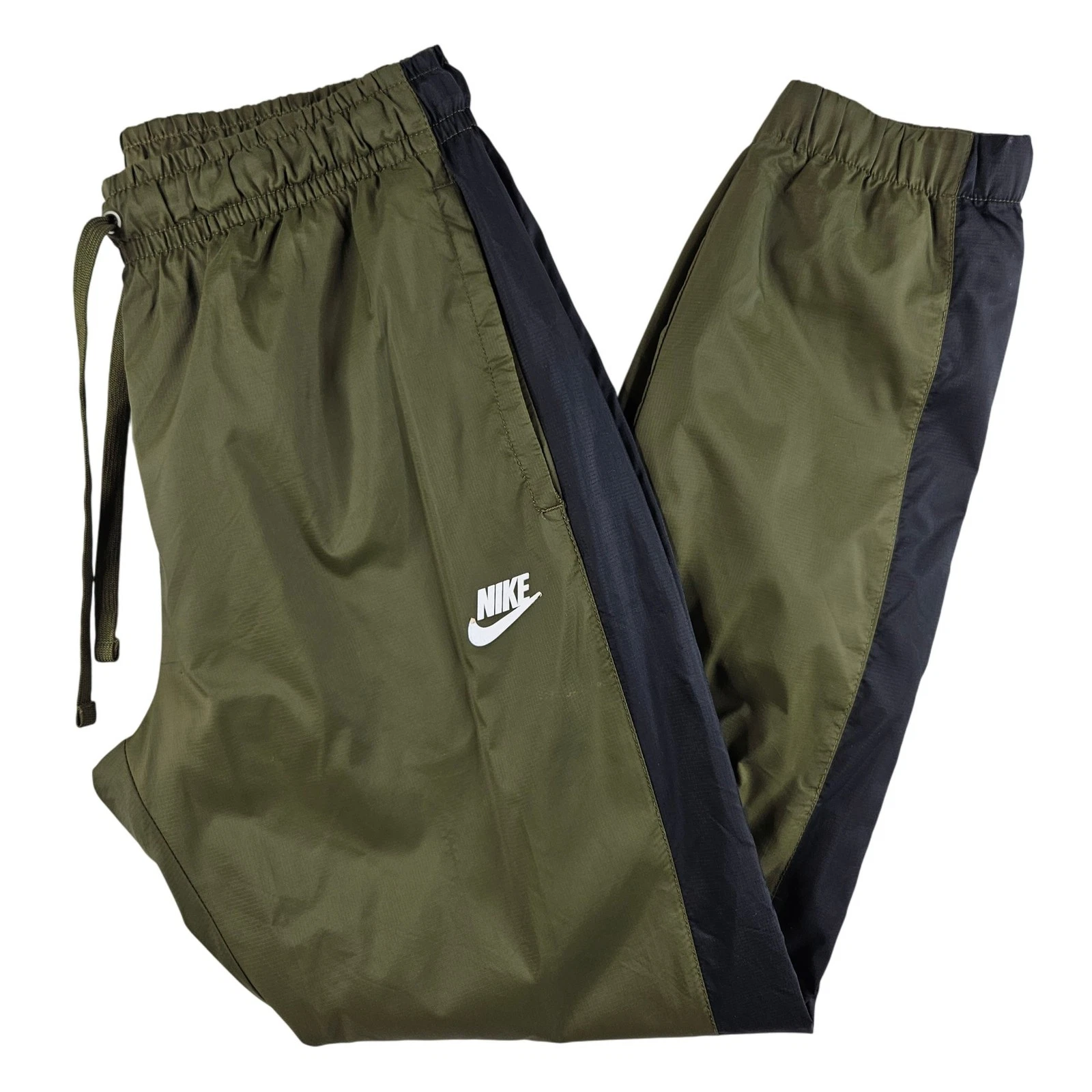 Nike Mens Track Pants Joggers Olive Green Size Small S