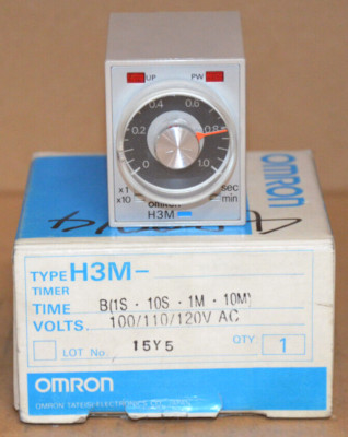 Omron H3M 100/110/120VAC Zeitrelais 1S-10S-1M-10M NEU OVP