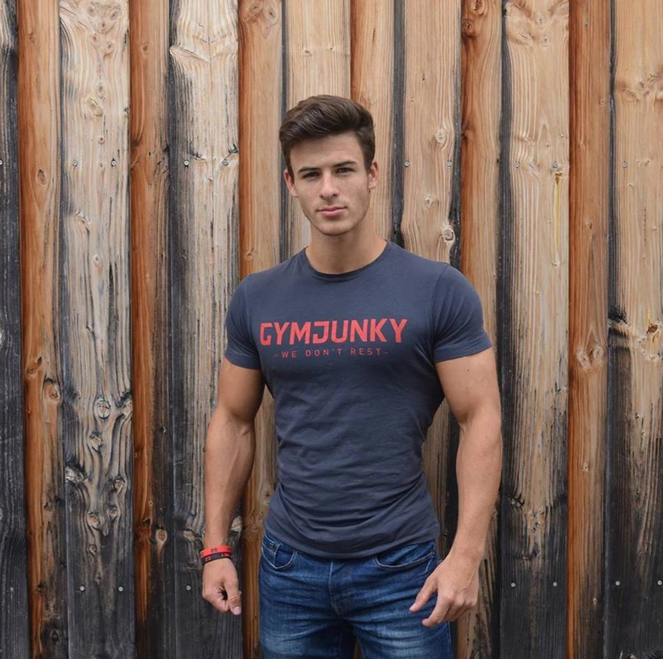 Cotton Man Sporting T-Shirt Bodybuilding Slim Men Gym T Muscle |