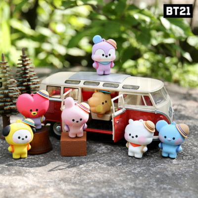 BTS BT21 Official Authentic Goods Figure Keyring Picnic Ver + Tracking Number