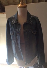 Cripple Creek Ranchwear Womens XL Denim With Diamond Studs , Cow/horse Print