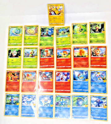 Full Set 25 POKEMON CARDS McDonalds 2021 Promo NON HOLO 25th