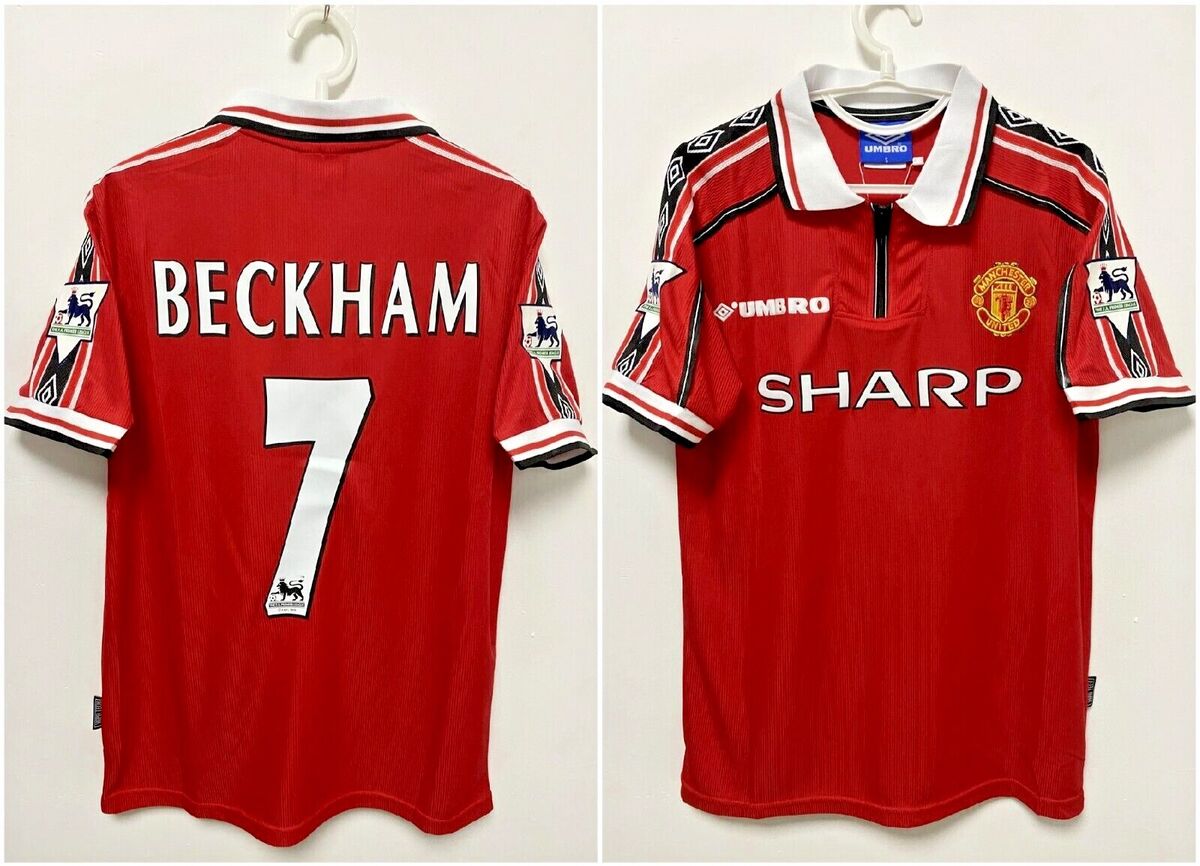 Retro Beckham #7 Manchester United 98/99 Home Short Sleeve Retro Beckham #7 Manchester United 98/99 Home Short Sleeve