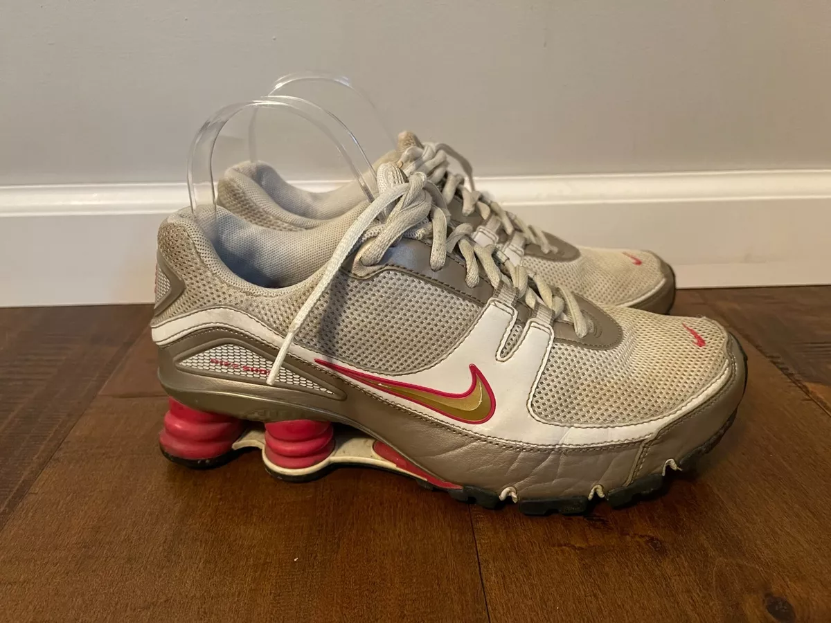 Nike Shox Turbo V 316874 171 White Pink Gold 2007 Athletic Shoes