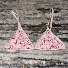 Vintage 1999 Y2K Victorias Secret Soft Pink Floral Bralette S