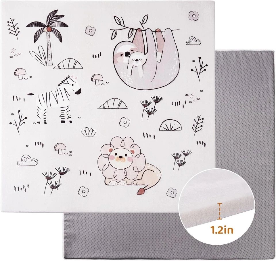 Robud Baby Play Mat 50"X50" Non Slip Large Playpen Mat Thick Crawling Mat Pad - Image 3 of 4