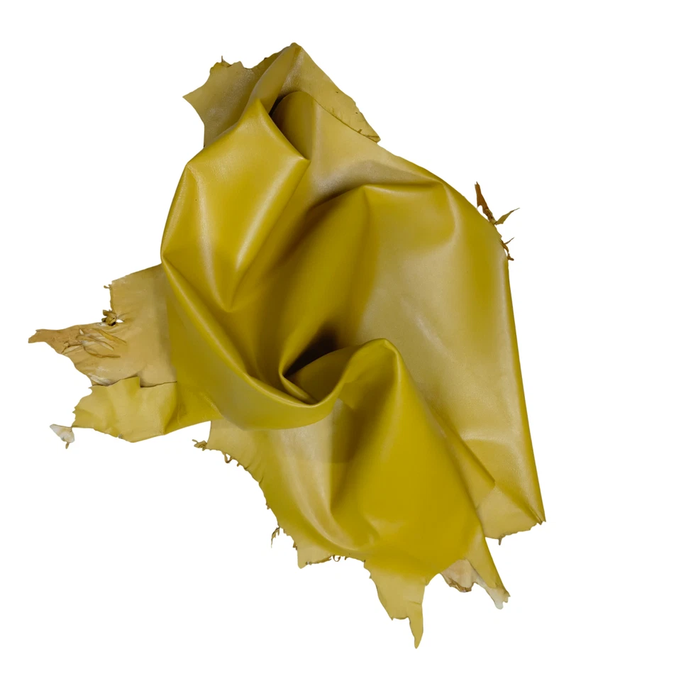 Piel de cordero suave amarilla napa 100 % genuina piel de piel de piel premium 6 pies cuadrados Foto 2 de 4