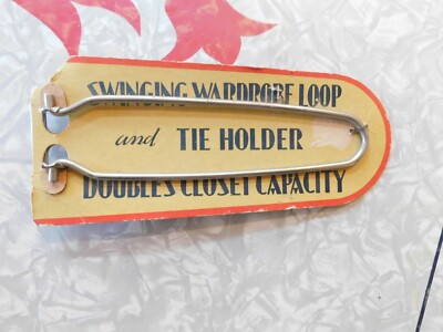 Vintage NOS Swinging Wardrobe Loop and Tie Holder Screw in Door or Wall ...