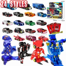 Turning Mecard Transform Robot Figure Battle Game Cards Boys Model Car Toys Gift
