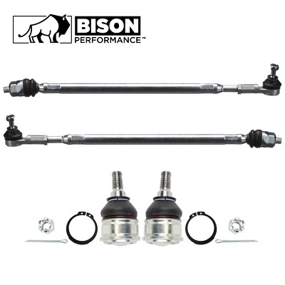 Bison Performance 4pc Front Tie Rod Assemblies & Lower Ball Joint Kit For Civic