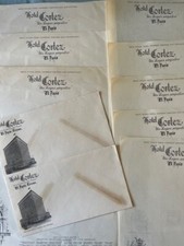 Vintage 1938 Hotel Cortez Letterhead Stationery Art Deco Parchment JFK El Paso 