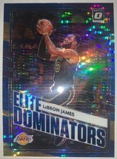 LEBRON JAMES 2020/21 PANINI OPTIC ELITE DOMINATORS BLUE PULSAR PRIZM REFRACTOR
