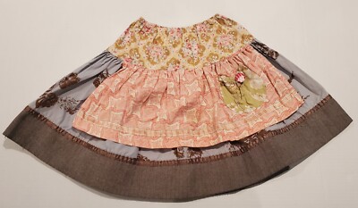MATILDA JANE Westside Gretta in Calico Apron Skirt Floral Girls Size 6
