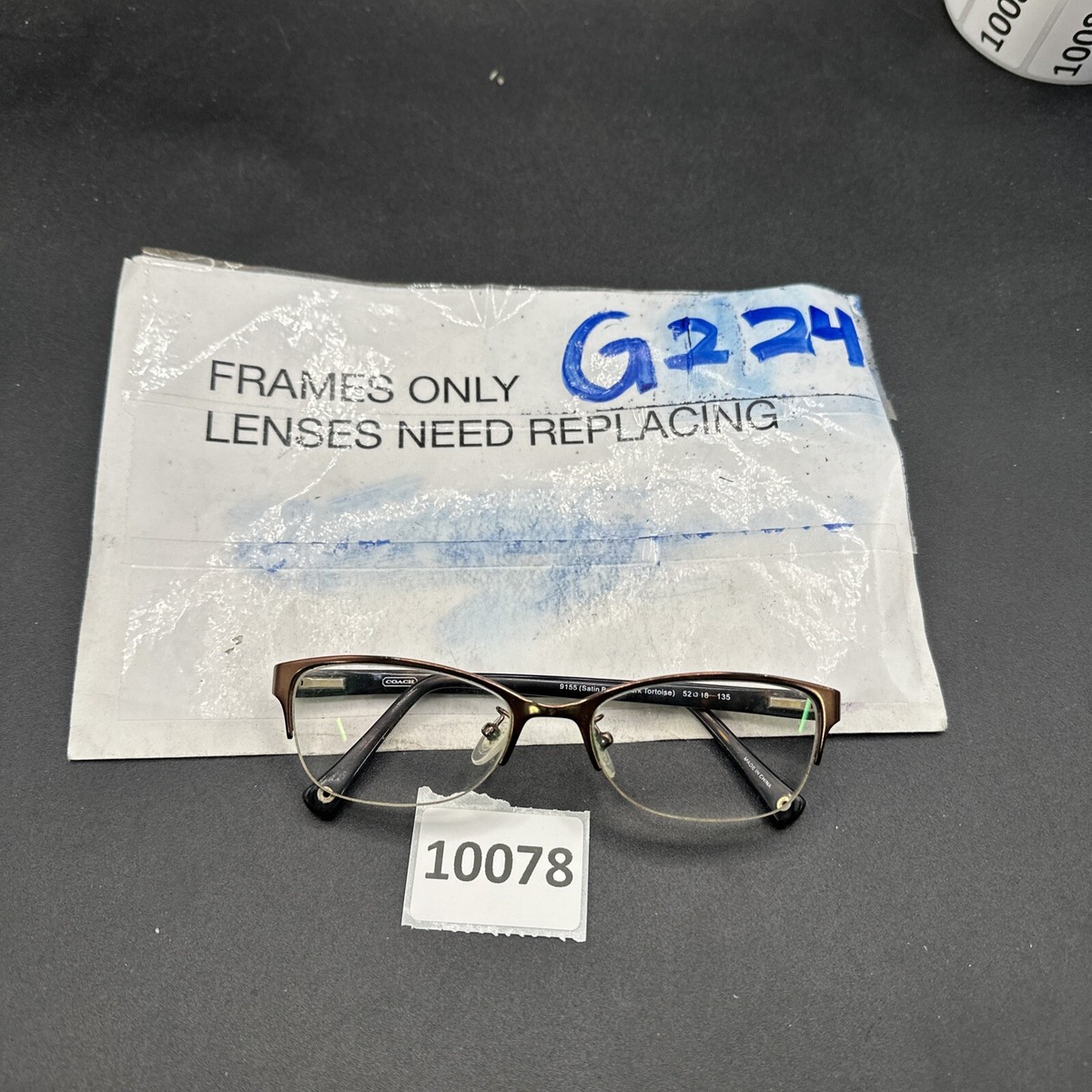 COACH HC5046 9155 LEIGH 52mm Satin Brown Tortoise Eyeglasses