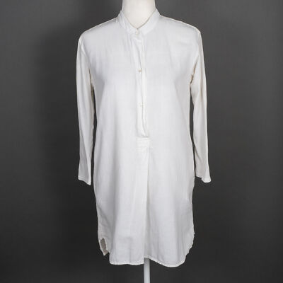 Standard James Perse Ivory Cotton Tunic Shirt Dress Mandarin Collar - SZ 1  | eBay