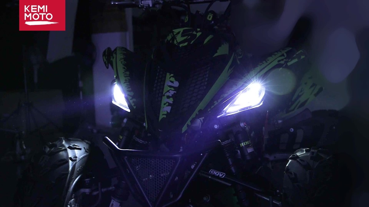 KEMIMOTO Turn Signal Fang Lights For Yamaha Raptor 700/700R (2013-2024) - LED Grille Light Kit