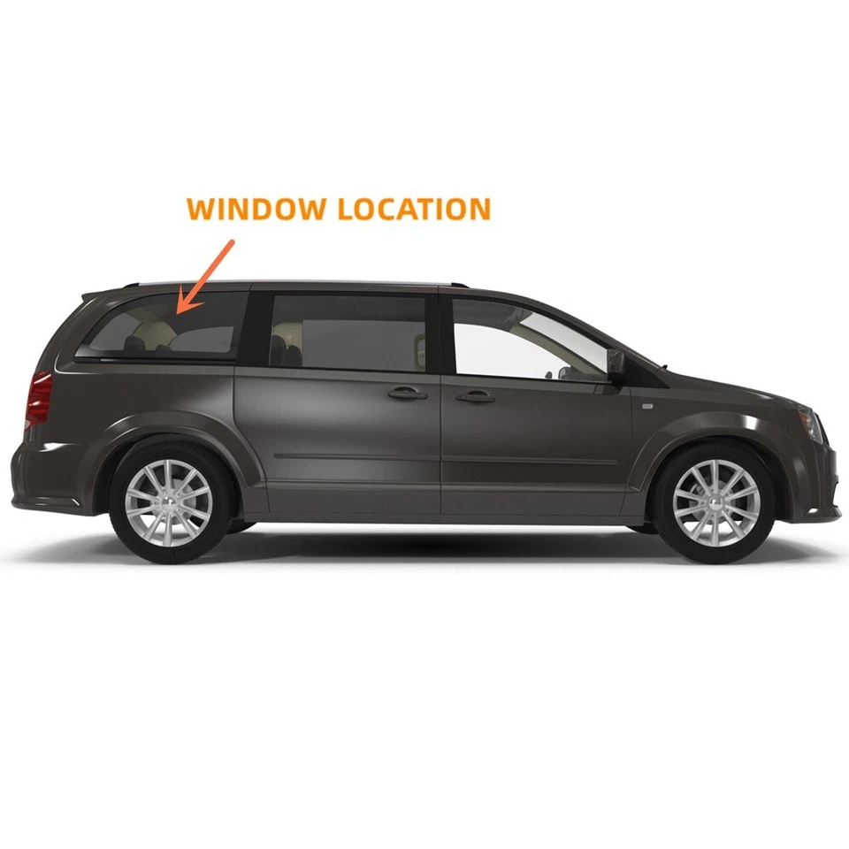 Passenger/Right Side Quarter Window Glass Movable For 08-20 Dodge Grand Caravan - Imagem 3 de 3