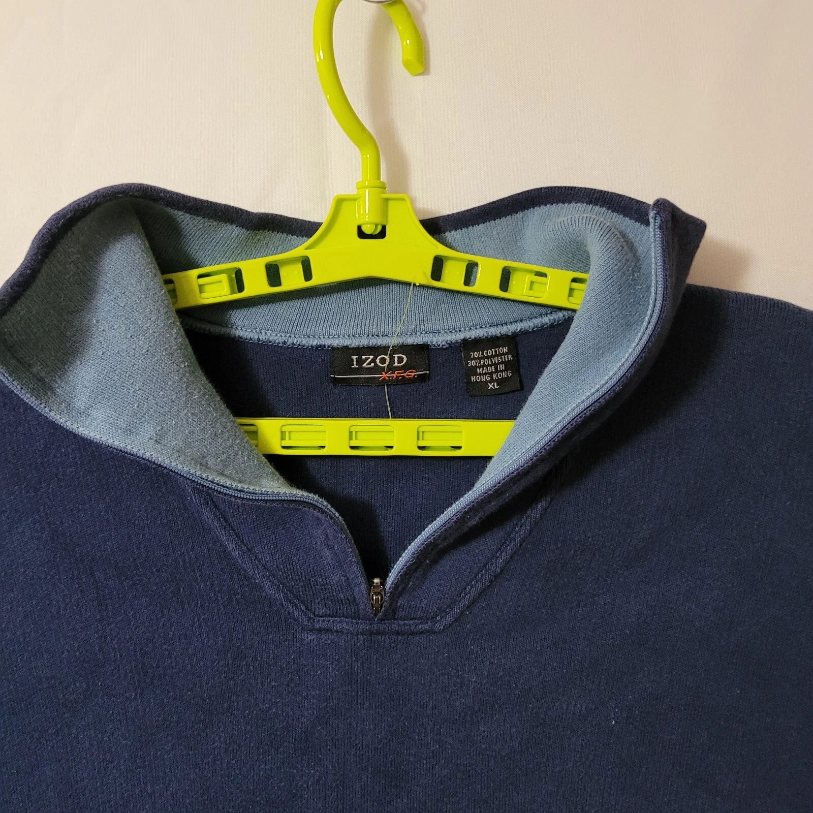 VETEMENTS Felpa da golf pullover Izod XFG da uomo taglia XL blu