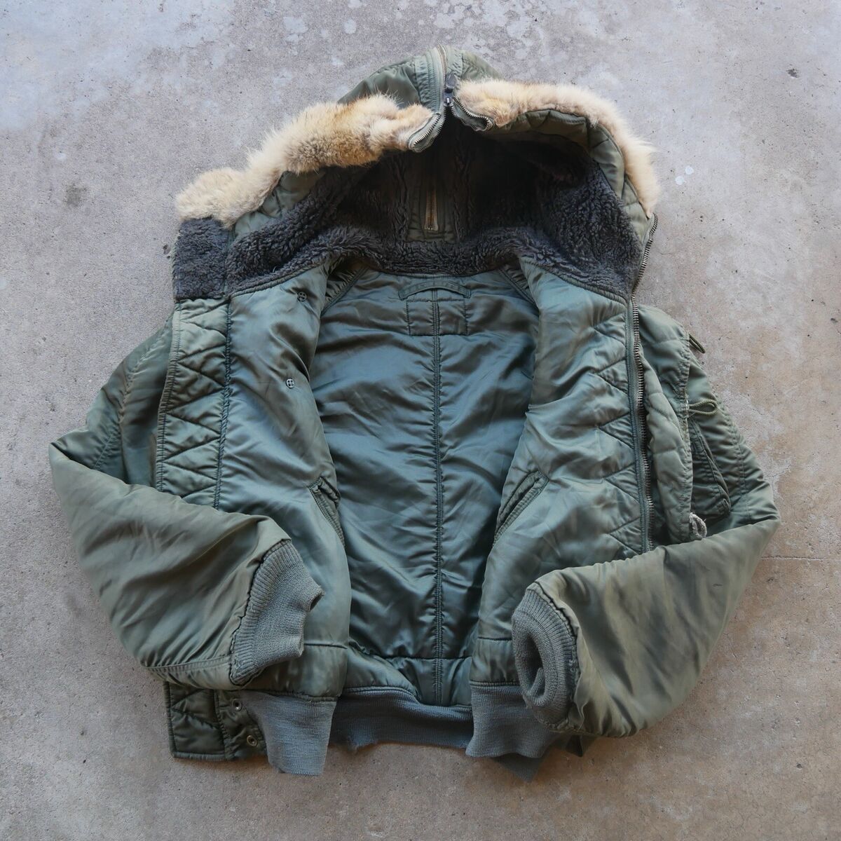 Original 1960s Vietnam War Era N-2B Bomber Jacket With Original 1960s Vietnam War Era N-2B Bomber Jacket With