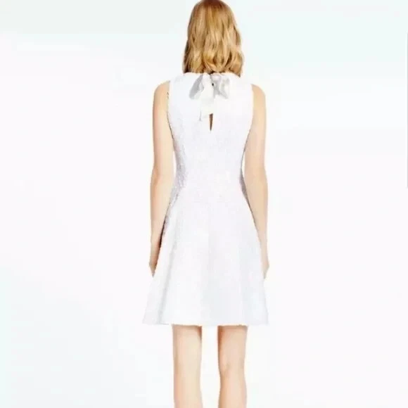 ? Mini Abito Kate Spade Bianco Paillettes Impreziosito Vestibilità Svasato Tokyo 0=XS Sposa