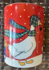 Andre Richard Christmas Goose Geese Bathroom Cup Toothbrush Holder Vintage 80s