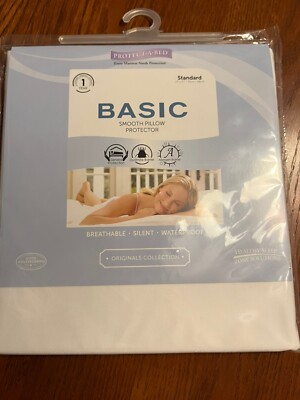 Protect-a-Bed Originals Basic Smooth Pillow Protector Standard Size College