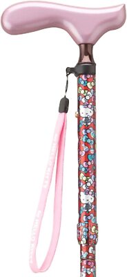 HK-22 KAY HOSPIA / Hello Kitty Faltstock rot (Höhenverstellung 150 ~ 170cm)