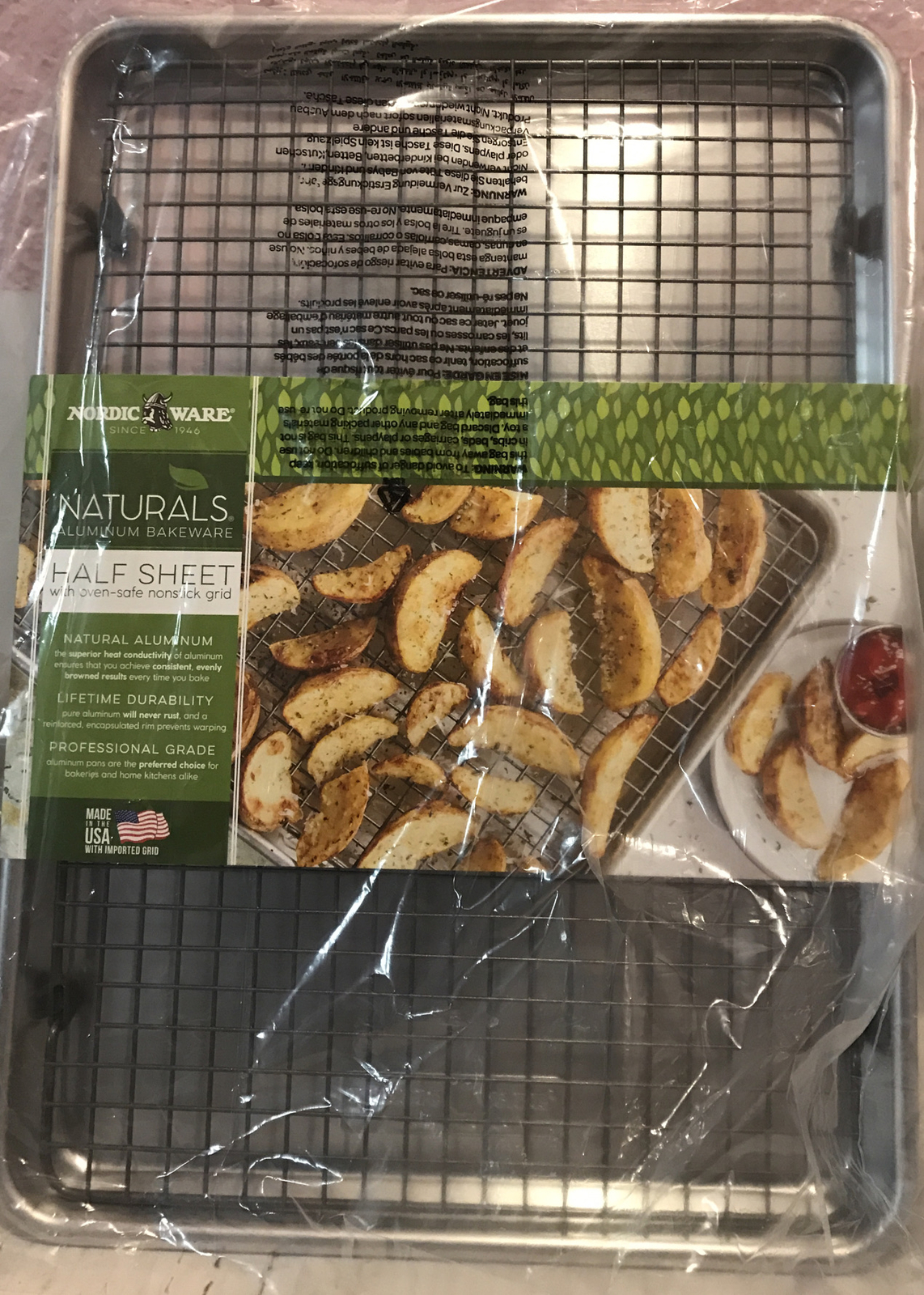 🌍 Nordic Ware,Half Sheet with OvenSafe Nonstick Grid,New ‼️ eBay