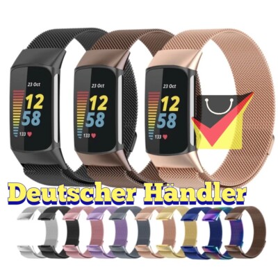 Milanese Armband für Fitbit Charge 5 Magnet Uhrenarmband Watch Band Strap