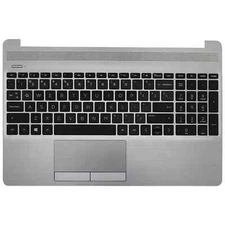 US Keyboard For HP 250 G8 250 G9 255 G8 Palmrest TopCase Cover Silver M31100-001
