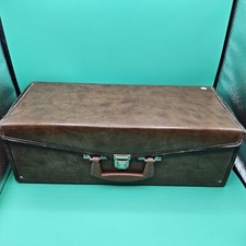 Vintage Service MFG CO Cassette Brown Carry Case Tape Storage 24 Tapes Briefcase