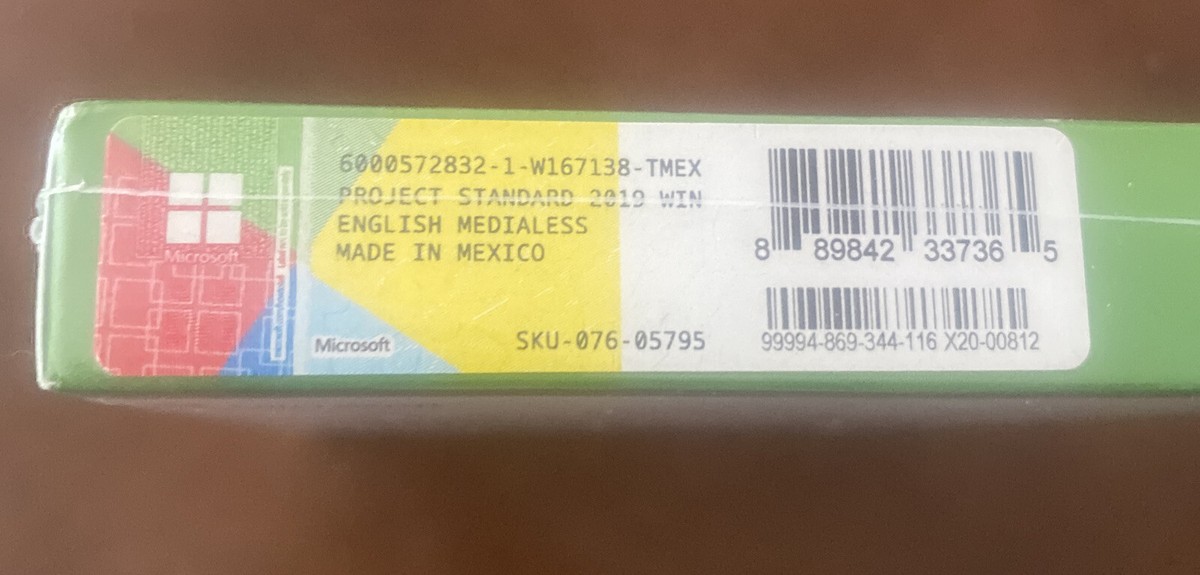 Microsoft 076-05795 Project Standard 2019 Windows 10 English