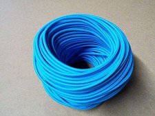  10 ft Vintage 2-Wire Round Cloth Covered Wire Antique Lamp Cord Cyan Sky Blue