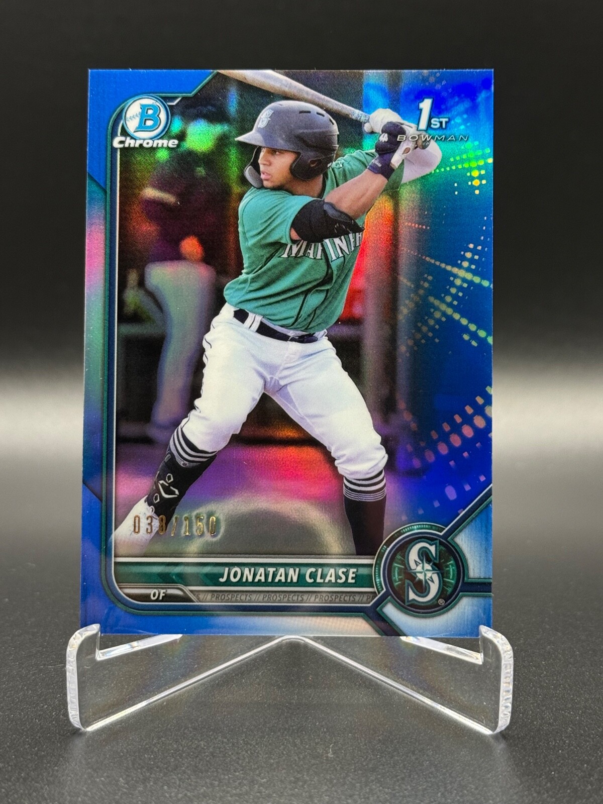 2022 Bowman Chrome - Jonatan Clase 1st Bowman #BCP-118 Blue Refractor /150