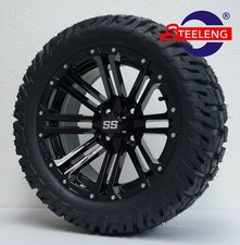 Golf Cart 14 Black Lancer Wheelsrims And 22 Gator All Terrain Dot Tires Golf Cart 14 Black Lancer Wheelsrims And 22 Gator All Terrain Dot Tires