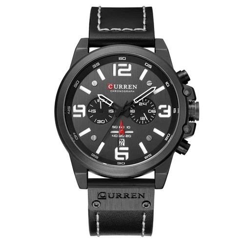 Neu Curren Herren Quarzuhr Leder Armbanduhr Chronograph Wasserdicht Analog Luxus - Bild 20 von 30