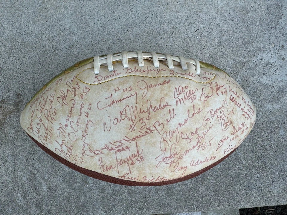 Lou Groza Firmado Fútbol Automático Salón de la Fama Marrón Raro Difícil de Encontrar Auténtico Foto 2 de 3