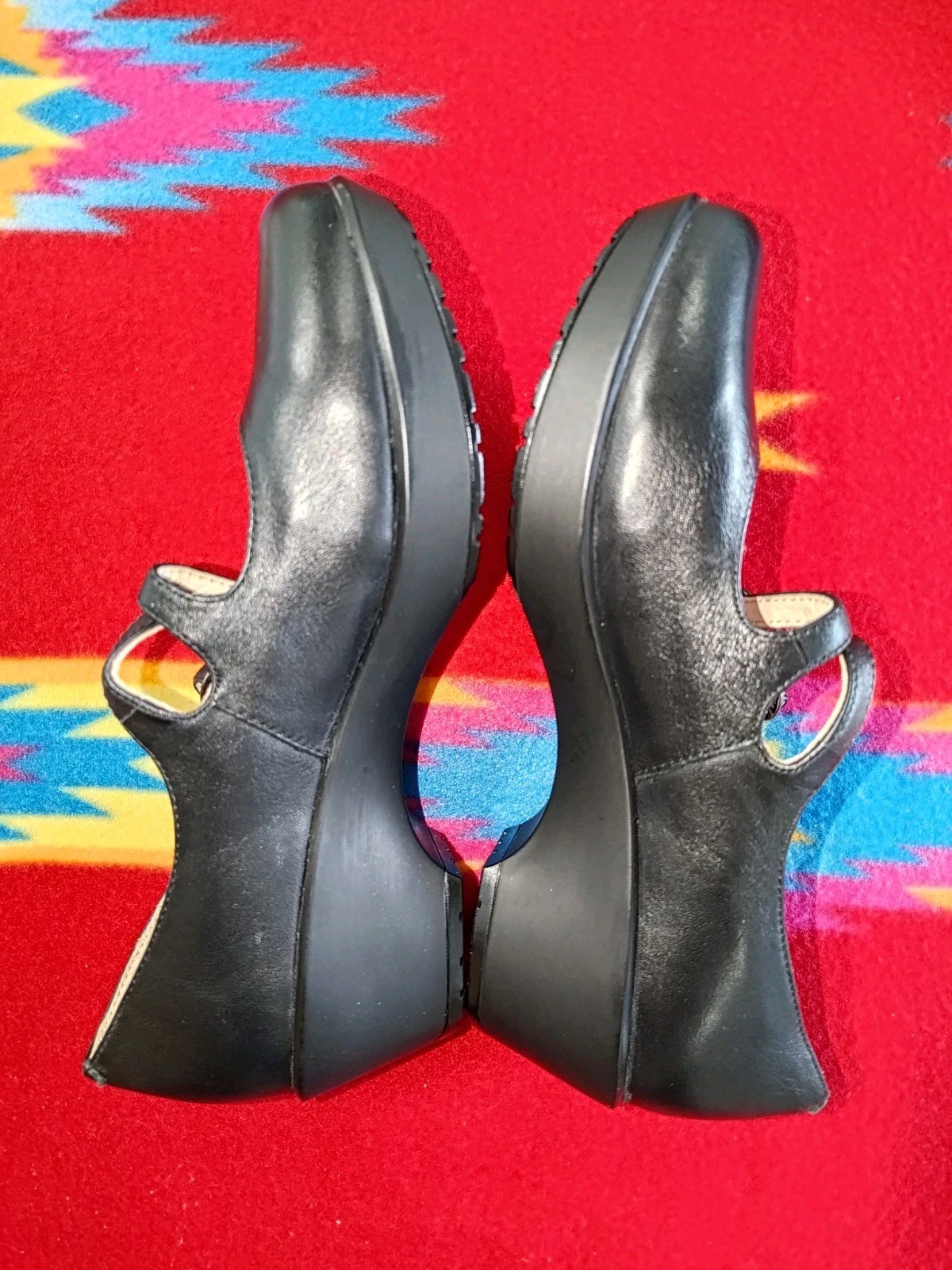 Dansko Womens Josie Mary Jane Black Leather Low Heel Platform Shoe EU37 US 6.5-7 image 8