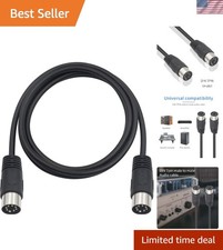 Professional Quality 7-Pin DIN Male to Male Audio Cable - 1.5m Length