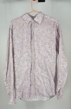 Saks Fifth Avenue Shirt Mens Purple Paisley L...