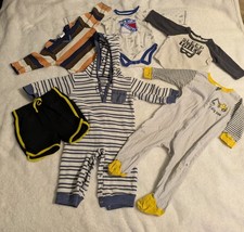 Baby Boy Clothes Lot 6-9 Months 6 Pc Lot Sleepers Tops Shorts