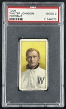 WALTER JOHNSON PSA 2 1909 T206 PORTRAIT SWEET CAPORAL BASEBALL VINTAGE