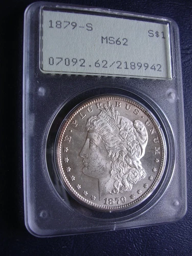 1879-S PCGS MS62.  OLD GREEN HOLDER