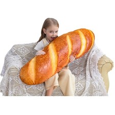Baguette Bread Shape Pillow - 40 Inch Soft Lumbar Cushion