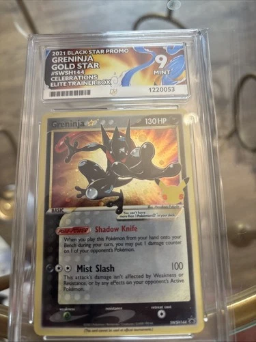 Pokémon TCG Greninja Gold Star SWSH144 Celebrations ACE 9 Mint
