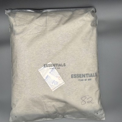 ESSENTIALS HOODIE SIZE L DARK OATMEAL