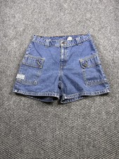 Vintage Levis Cargo Shorts Womens 6 Blue Denim Pockets Casual Workwear