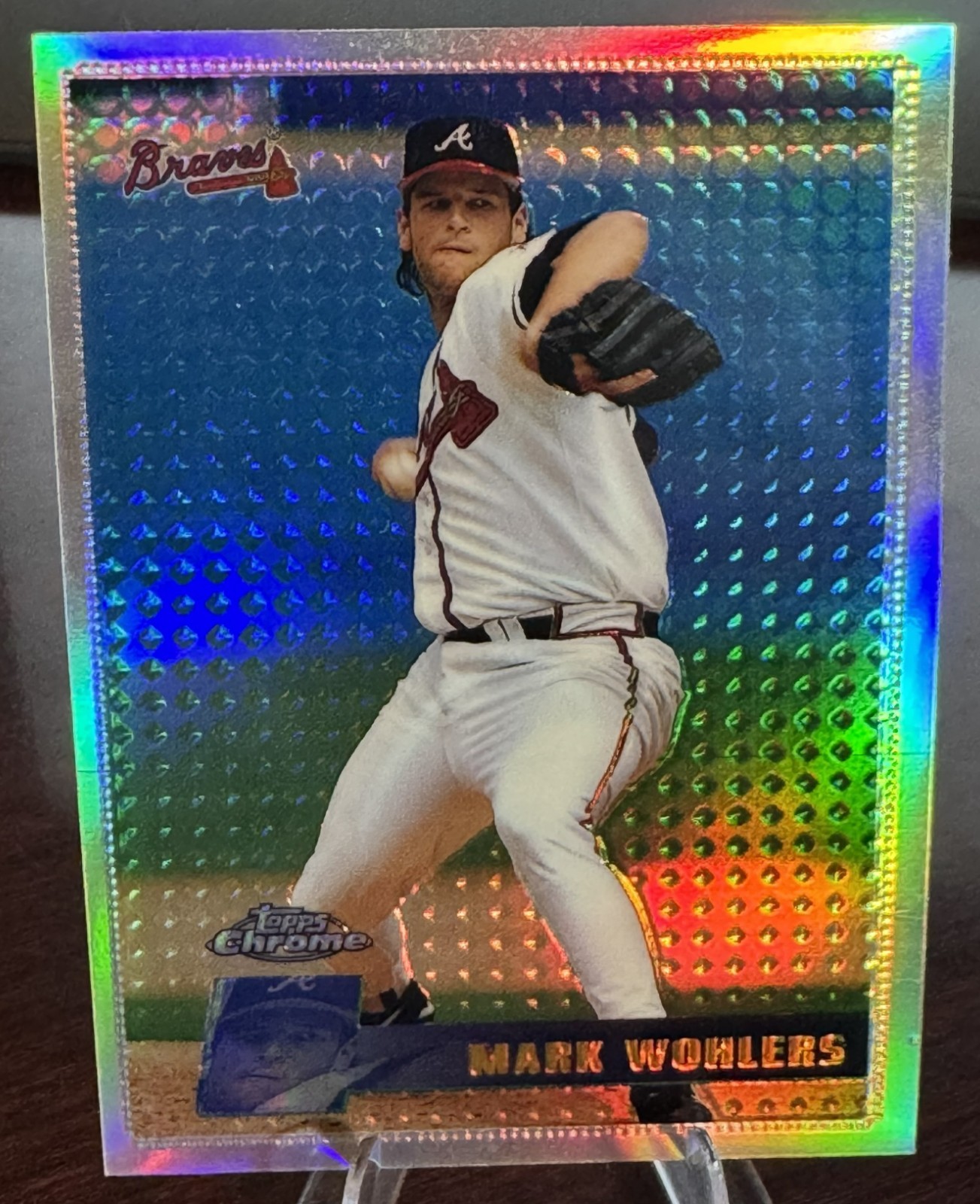 1996 MARK WOHLERS 1ST YEAR TOPPS CHROME REFRACTOR #18 BRAVES (160)
