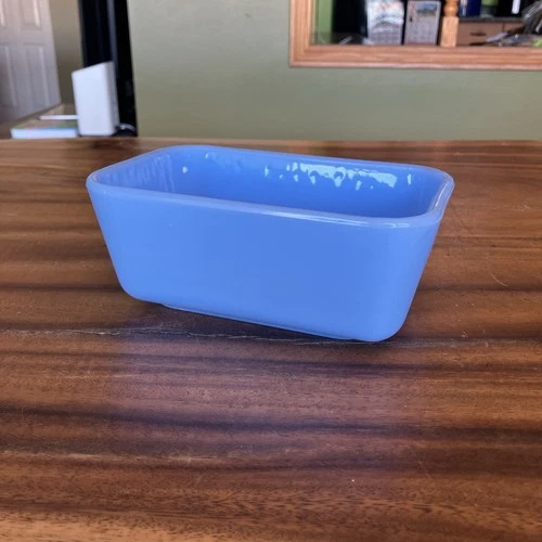 Vintage Large Pyrex Delphite Blue Refrigerator Dish 502 - NO LID